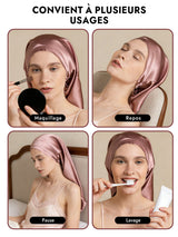 [Mauve Pâle] SilkSilky-FR Bonnets de Nuit 007