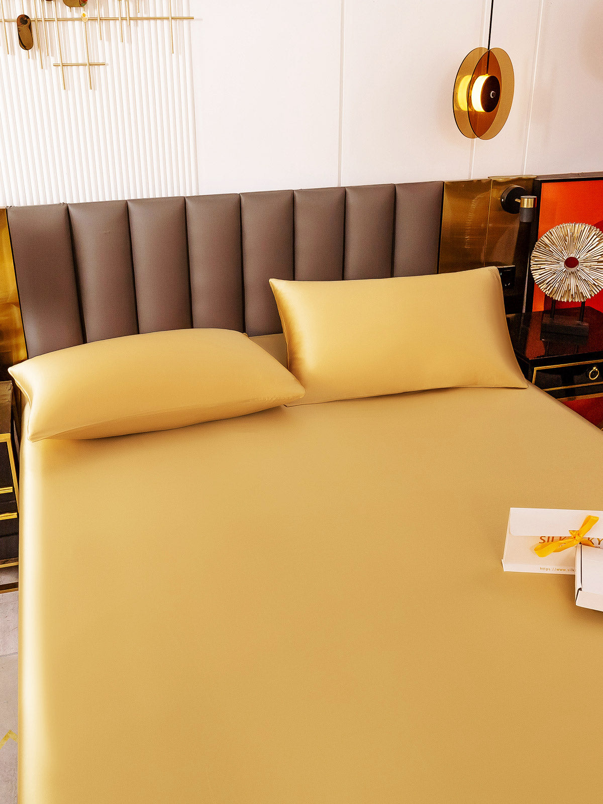 [Champagne] SilkSilky-FR 19Momme Pure Soie Bedding Set 006