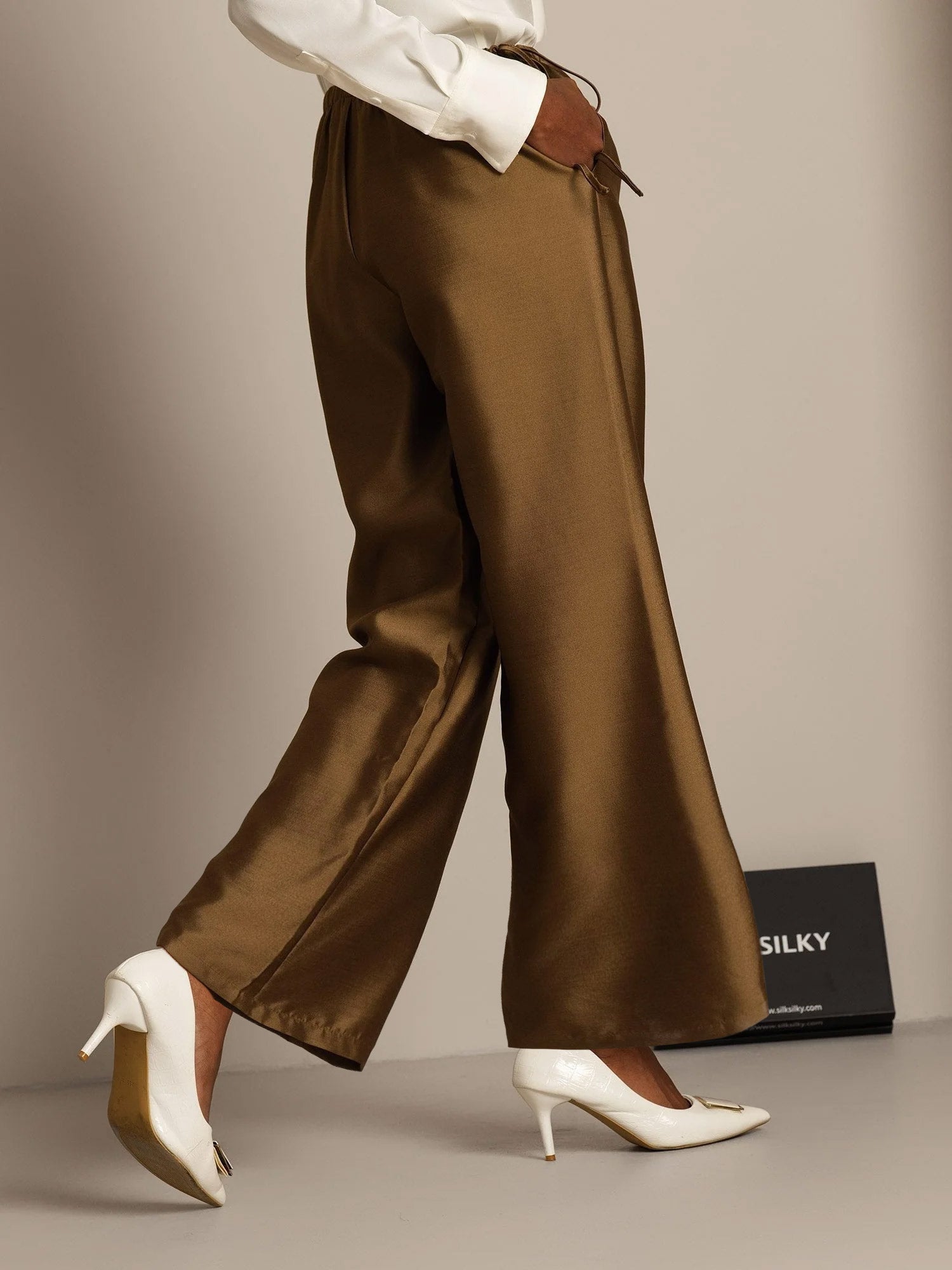 [Bronze] SilkSilky-FR 32Momme Soie Womens Pants 003,