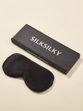 SilkSilky FR 19Momme Pure Soie Eye Mask Noir 002