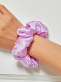 SilkSilky FR 19Momme Pure Soie Scrunchie Lavande 004