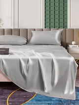 [Argent] SilkSilky-FR 25Momme Parure de Lit Soie 004