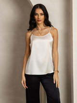 [Gris Clair] SilkSilky-FR Spaghetti Strap Top À Fines Brides 004
