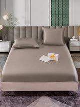 [Gris] SilkSilky-FR Parure de Lit Soie 002