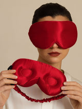 [Rouge Vineux] SilkSilky-FR 22Momme Masques pour les Yeux 002