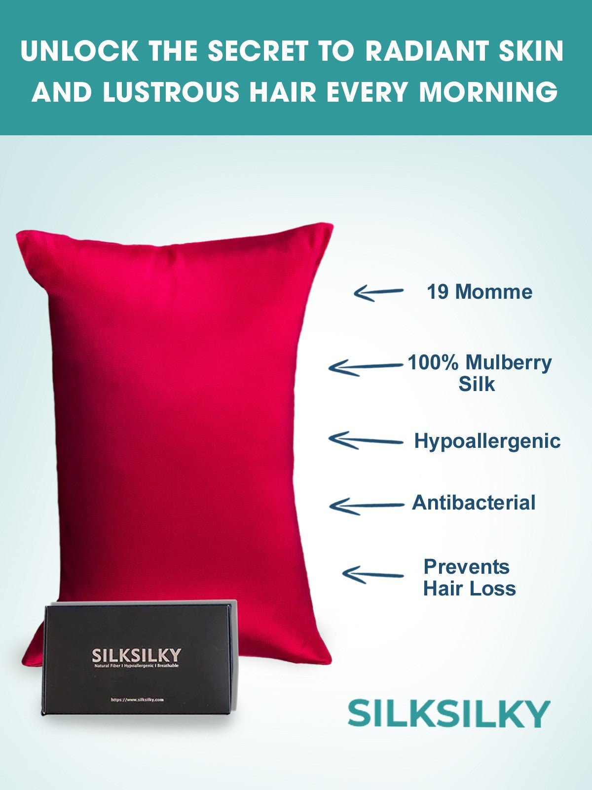 [Rouge Vineux] SilkSilky-FR 19Momme Pure Soie Pillowcase 002