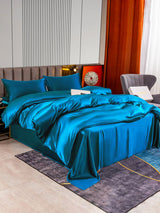 [Bleu Royal] SilkSilky-FR 22Momme Parure de Lit Soie 002