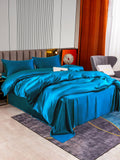 SilkSilky FR 22Momme Pure Soie Bedding Set BleuRoyal 002