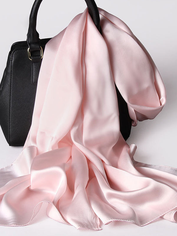 SilkSilky-FR Pure Soie Scarf Rose 002