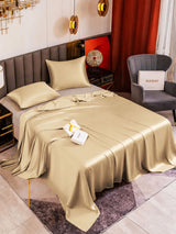 [Beige] SilkSilky-FR Parure de Lit Soie 001