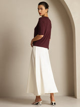 [Vin De Windsor] SilkSilky-FR Half Sleeve Crew Neck Femme T-Shirt 008