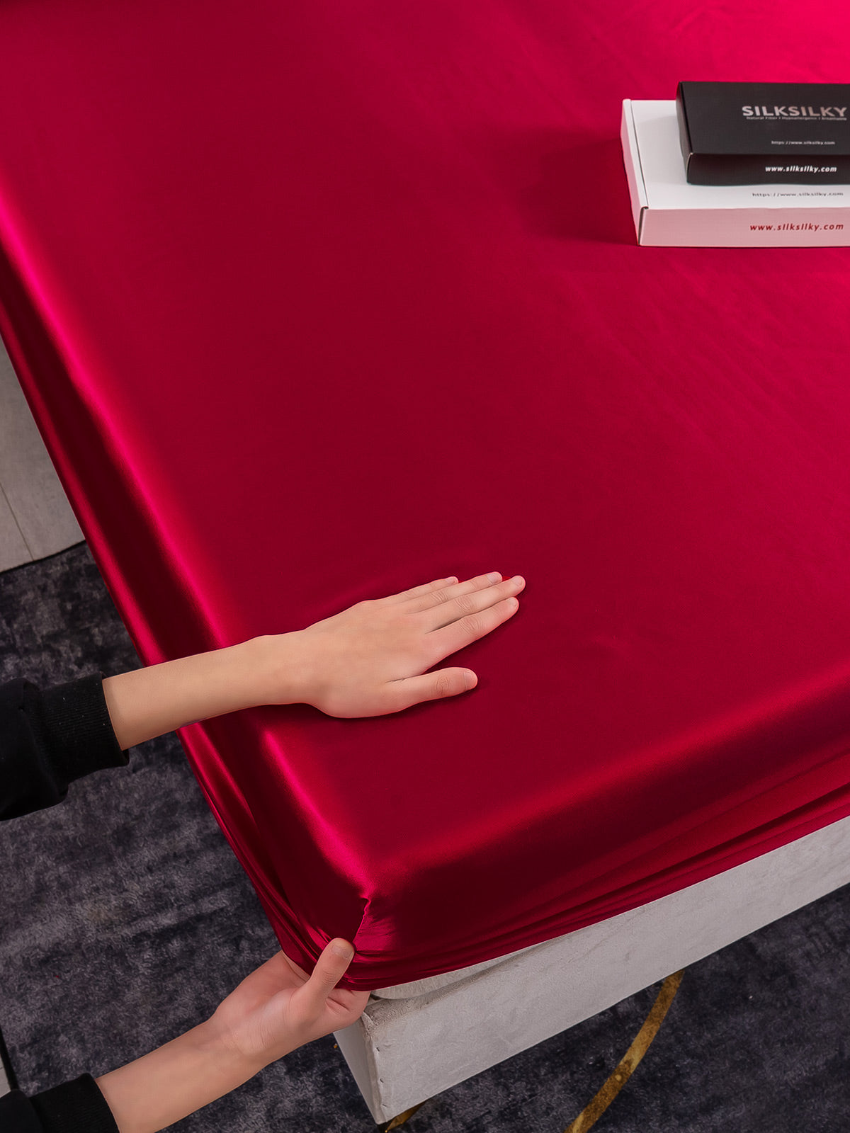 [Rouge Vineux] SilkSilky-FR 19Momme Pure Soie Bedding Set 003