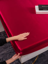 [Rouge Vineux] SilkSilky-FR Parure de Lit Soie 003