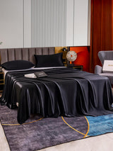 [Noir] SilkSilky-FR 22Momme Parure de Lit Soie 003