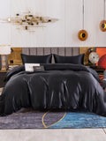 SilkSilky FR 19Momme Pure Soie Bedding Set Noir 002