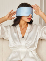 [Bleu Clair] SilkSilky-FR Masques pour les Yeux 002