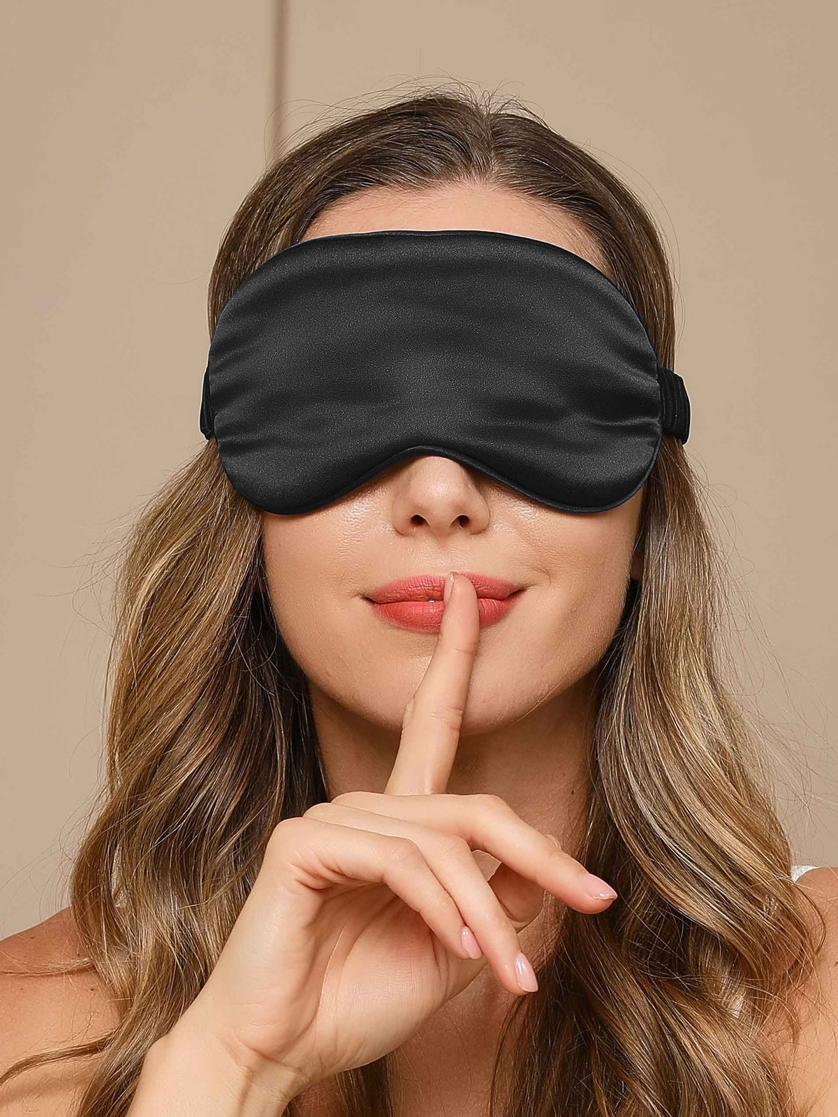 SilkSilky-FR 19Momme Pure Soie Eye Mask Noir 003