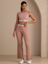[Rose] SilkSilky-FR Sleeveless Crew Neck Women's Outfit Sets 001