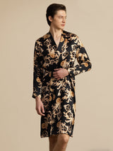 [Dragon Noir] SilkSilky-FR Long Sleeve Homme Peignoir 007