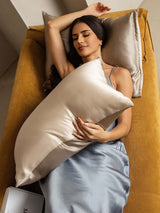 [Beige+Kaki] SilkSilky-FR 22Momme Pure Soie Pillowcase 004