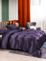 [Violet Foncé] SilkSilky-FR 25Momme Parure de Lit Soie 003