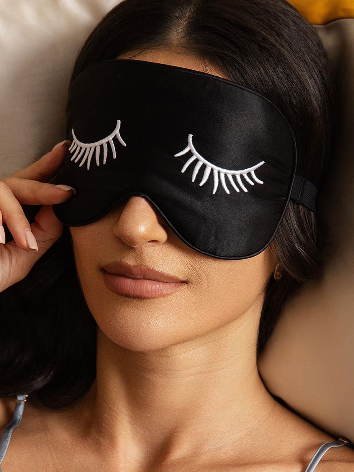 [CilsBlancs] SilkSilky-FR Soie Eye Mask 004