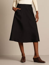 [Noir] SilkSilky-FR 32Momme Soie Skirt 008