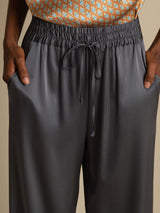 [GrisFoncé] SilkSilky-FR 19Momme Womens Pants 004