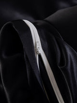 [Noir] SilkSilky-FR Parure de Lit Soie 005