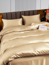 [Beige] SilkSilky-FR 22Momme Parure de Lit Soie 004