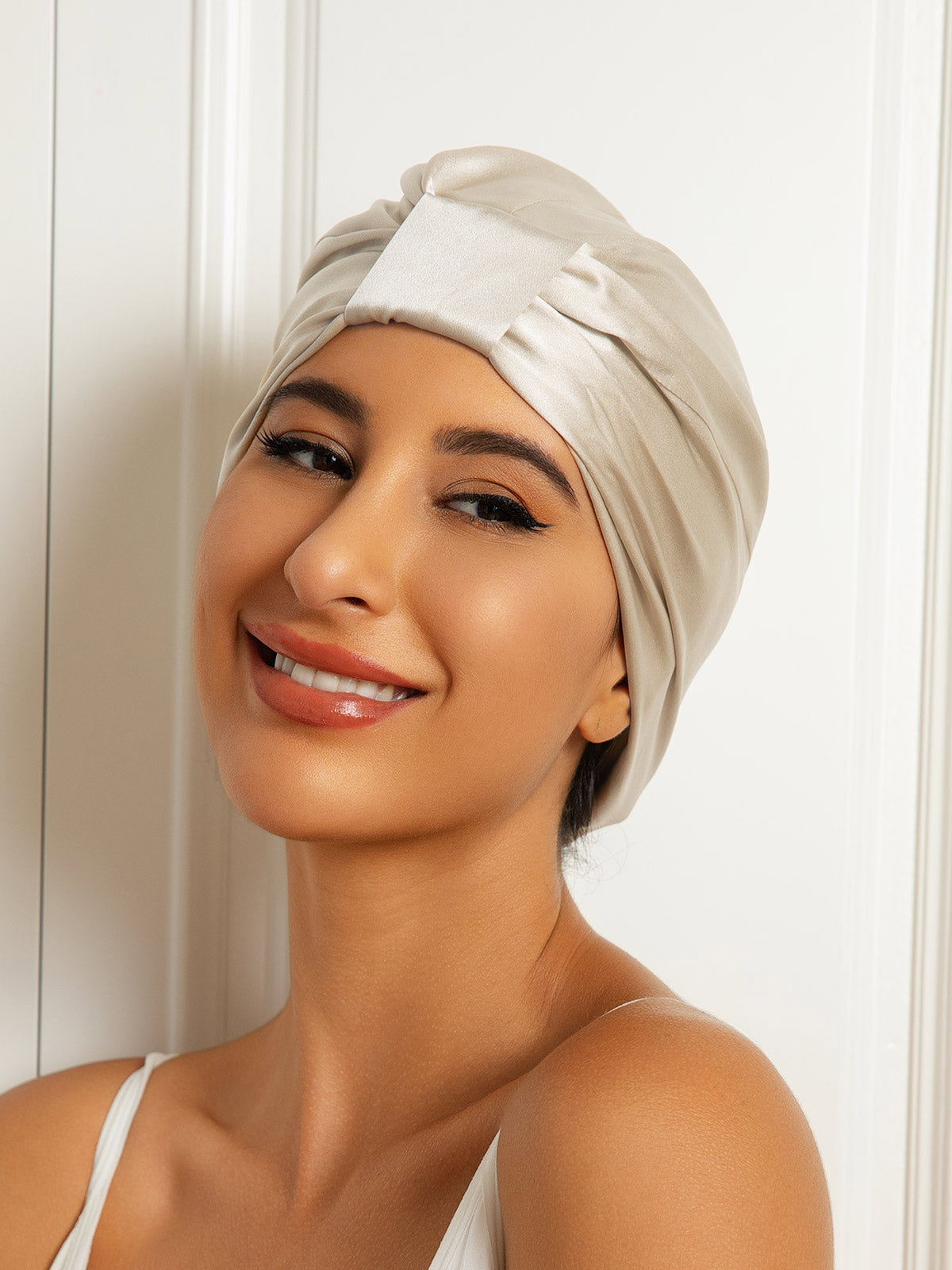 [Beige] SilkSilky-FR Bonnets de Nuit 002