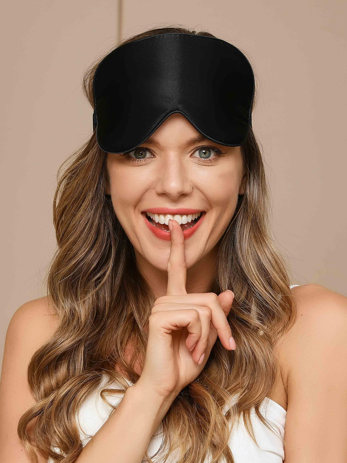 [Noir] SilkSilky-FR 19Momme Pure Soie Eye Mask 001