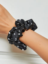[Noir] SilkSilky-FR 19Momme Scrunchie 001