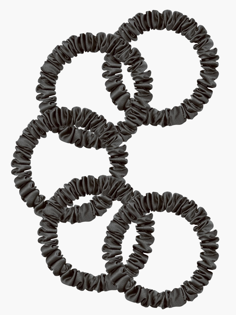 [Noir] SilkSilky-FR 19Momme Scrunchie 003