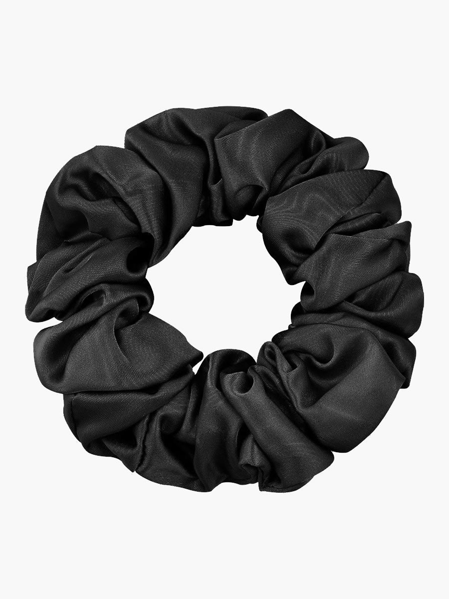 [Noir] SilkSilky-FR 19Momme Scrunchie 004