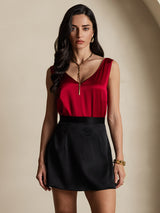 [Noir] SilkSilky-FR 19Momme Soie Skirt 004