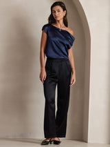 [Noir] SilkSilky-FR 19Momme Femme Pantalons 005