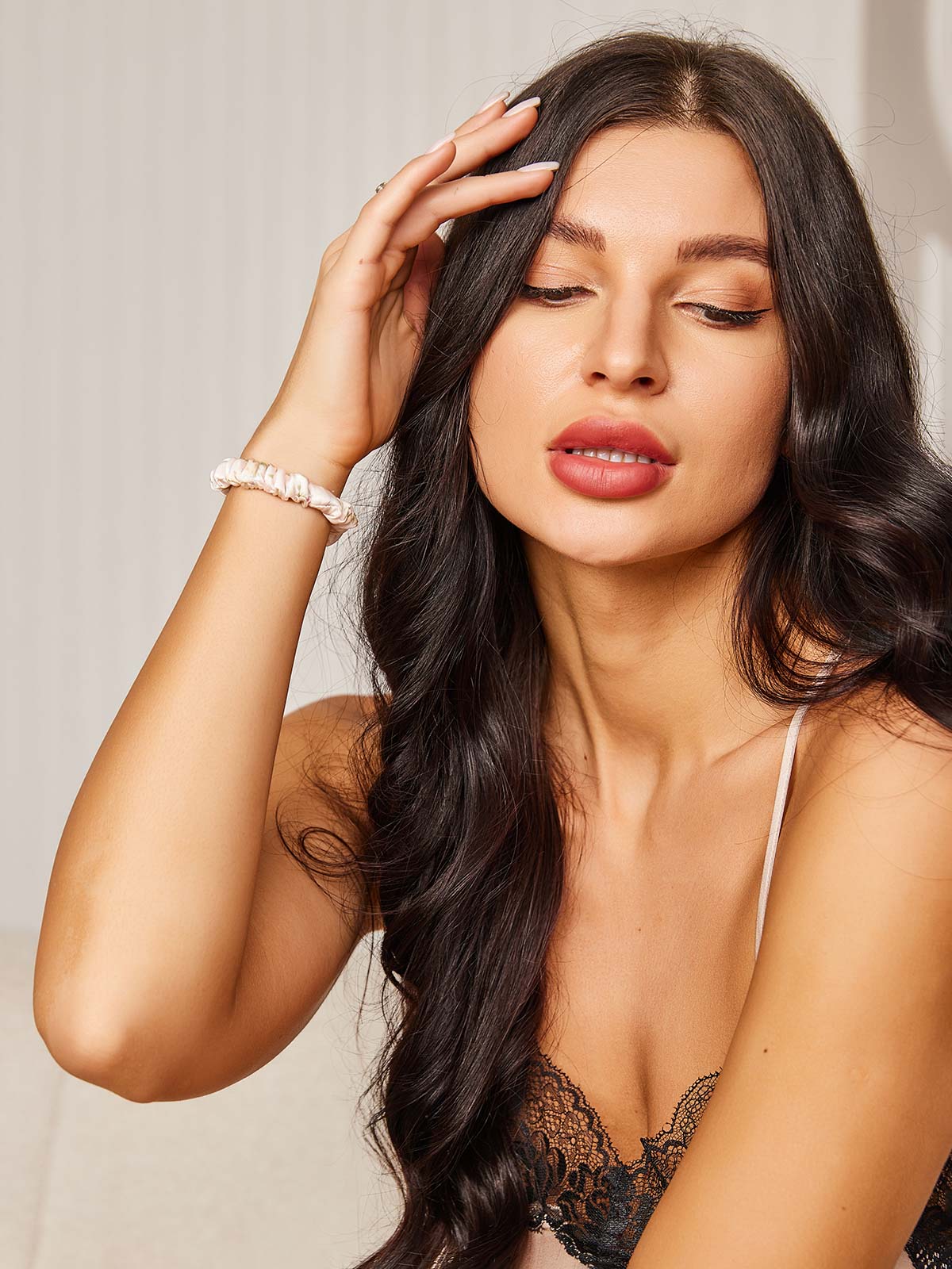 [Noir] SilkSilky-FR Scrunchie 003