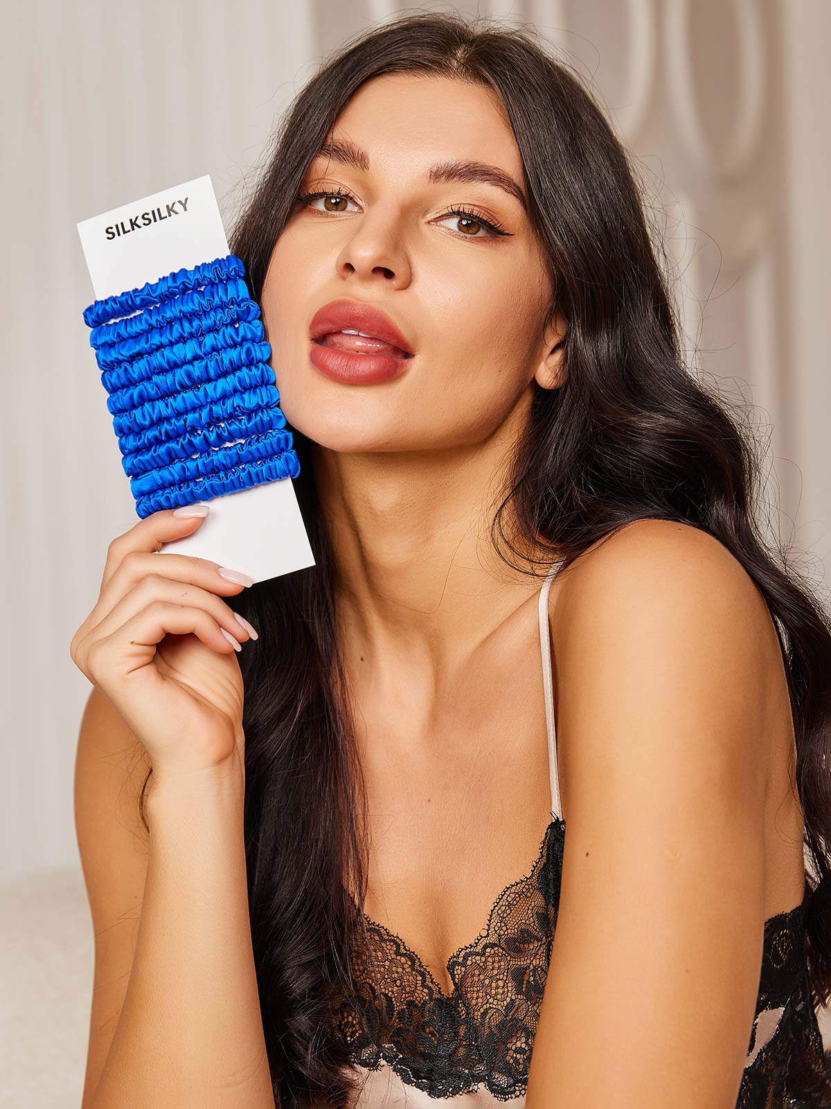 [Bleu] SilkSilky-FR 19Momme Scrunchie 003