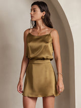 [Brun] SilkSilky-FR 19Momme Soie Skirt 003