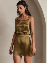 [Brun] SilkSilky-FR 19Momme Soie Skirt 004