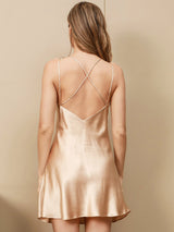 [Champagne] SilkSilky-FR Fines Brides Col V Robes 002