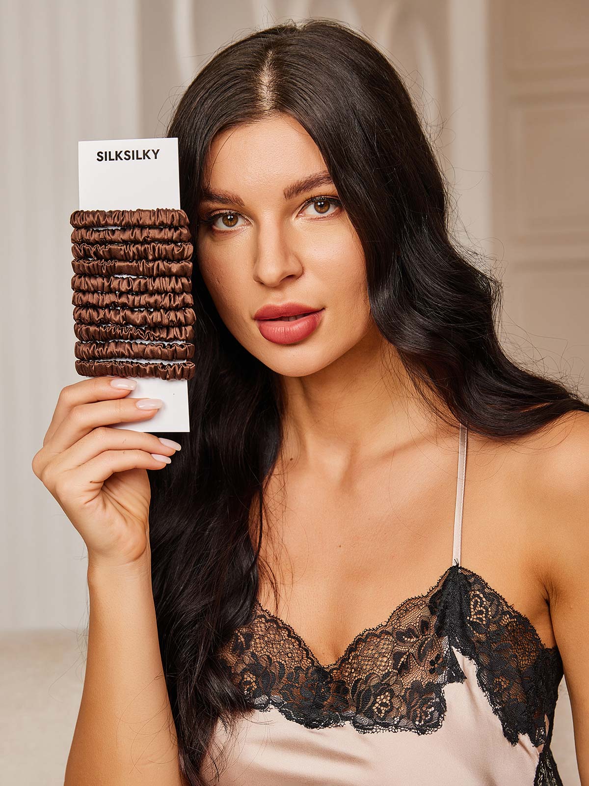 [Café] SilkSilky-FR 19Momme Scrunchie 001