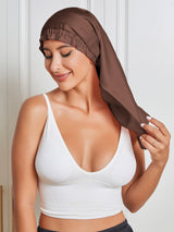 [Café] SilkSilky-FR Pure Soie Sleep Cap 005