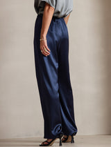 [Bleu Foncé] SilkSilky-FR Femme Pantalons 002