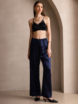 [Bleu Foncé] SilkSilky-FR Femme Pantalons 008