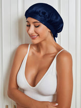 [Bleu Foncé] SilkSilky-FR Bonnets de Nuit 002