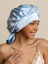 [Bleu Foncé] SilkSilky-FR Bonnets de Nuit 003