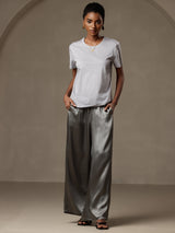 [Gris Foncé] SilkSilky-FR Femme Pantalons 007