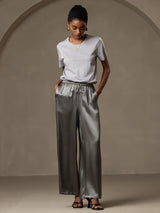 [Gris Foncé] SilkSilky-FR Femme Pantalons 008